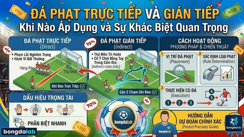 Đá Phạt Trực Tiếp và Gián Tiếp: Khi Nào Áp Dụng?
