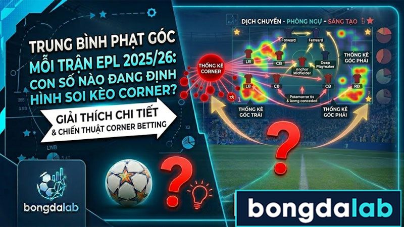 Trung Bình Phạt Góc Mỗi Trận EPL 2025/26: Con Số Nào Đang Định Hình Soi Kèo Corner?